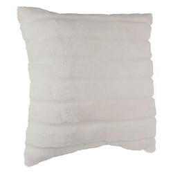 Coussin Imitation Fourrure Manoir 45x45cm Blanc