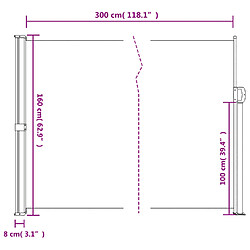 vidaXL Auvent latéral rétractable anthracite 160x300 cm pas cher