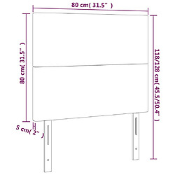 vidaXL Têtes de lit 2 pcs Bleu foncé 80x5x78/88 cm Velours pas cher