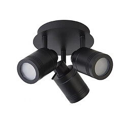 Searchlight Plafonnier Spot Samson Acrylique,plastique,acier inoxydable,acier doux Noir mat 3 ampoules 16cm