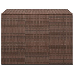 vidaXL Boîte à coussins de jardin Résine tressée 145x100x103 cm Marron