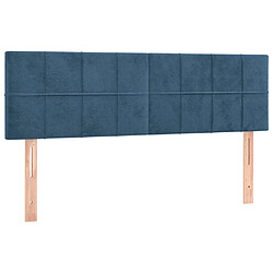 vidaXL Têtes de lit 2 pcs Bleu foncé 72x5x78/88 cm Velours