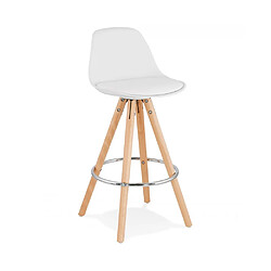 Kokoon Design Tabouret de bar design ANAU MINI WHITE 42x42x85 cm