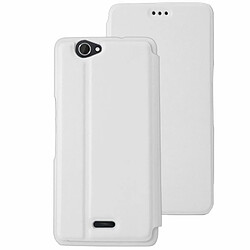 Mocca étui flip case blanc pour Wiko Getaway