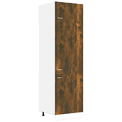 vidaXL Armoire à réfrigérateur Chêne fumé 60x57x207 cm Bois