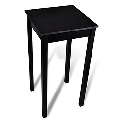 Helloshop26 Table haute mange debout bar bistrot noir MDF 107 cm 0902116