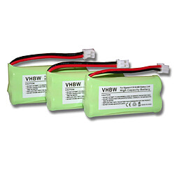 Vhbw Lot de 3 batteries NI-MH 700mAh 2.4V pour SIEMENS Gigaset A120, A140 etc. & UNIVERSUM CL15, SL15 remplace V30145-K1310-X383 etc.