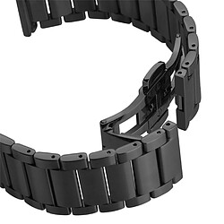 Avis Bracelet en métal 22mm trois perles avec fermoir papillon noir pour votre Huawei Watch GT/Honor Watch Magic