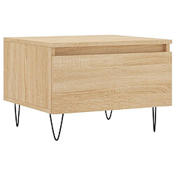 vidaXL Table basse chêne sonoma 50x46x35 cm bois d'ingénierie