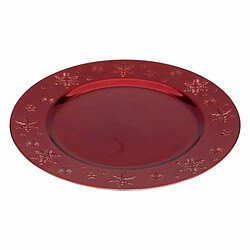 Assiette de Présentation Flocon 33cm Rouge