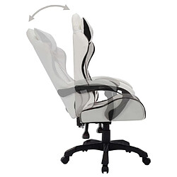 Helloshop26 Chaise fauteuil siège pivotante de bureau informatique étude de jeux vidéo avec LED RVB et similicuir multicolore 02_0024198 pas cher