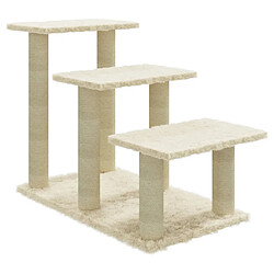 vidaXL Arbre à chat avec griffoirs en sisal Crème 50,5 cm