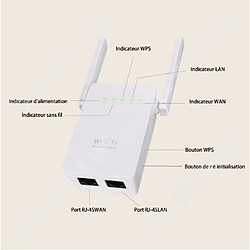 Avis Tech Discount TD® Répéteur réseau 300M répéteur sans fil amplificateur de signal WiFi à double antenne