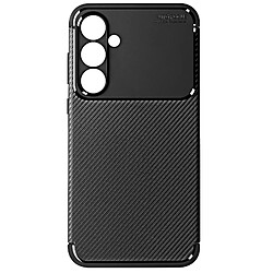 Avizar Coque pour Samsung Galaxy A55 Silicone Flexible Effet Carbone Noir