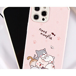 C17 Housse de dos Protection du téléphone mobile Protection Soft Shell Dessin animé Kitty Motif Housse de protection anti-chute et antidérapante pour iPhone 12 Case