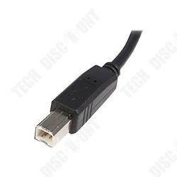 Tech Discount TD® Câble USB A vers USB B 2.0 Transfert Données Haute Vitesse Périphériques Rechargement Partage Multimédia Disques durs Connexion