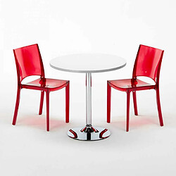 Avis Grand Soleil Table carré et Ronde avec 2 chaises colo