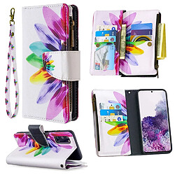 Etui en PU fermeture éclair à motifs avec 9 porte-cartes coloré pour votre Samsung Galaxy S20