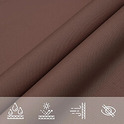 vidaXL Voile de parasol tissu oxford triangulaire 3x4x4 m marron pas cher