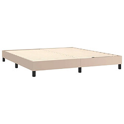 Acheter Maison Chic Structures de lit + matelas,Lit à sommier tapissier avec matelas Cappuccino 180x200 cm -MN64377