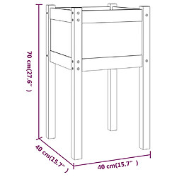 vidaXL Jardinières d'extérieur 2 pcs 40x40x70 cm bois de pin massif pas cher