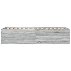 Acheter Vidaxl Cadre de lit sonoma gris 90x200 cm bois d'ingénierie