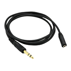 Avis 1,5 M PVC Noir Durable 6,35 Mm à 3,5 Mm Mâle Connecteur De Câble Audio Femelle