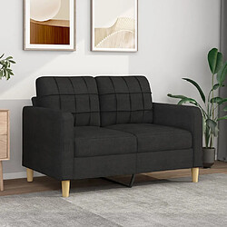 Maison Chic Canapé à 2 places,Sofa de Salon,Canapé droit Noir 120 cm Tissu -GKD124224