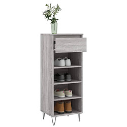 Avis vidaXL Armoire à chaussures Sonoma gris 40x36x105 cm Bois d'ingénierie