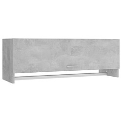 vidaXL Garde-robe gris béton 100x32,5x35 cm bois d'ingénierie