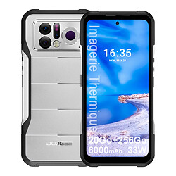 Smartphone DOOGEE V20 PRO imagerie thermique Android 12 12Go+256Go 6.43" écran 5G téléphone portable 6000mAh batterie 33W charge rapide-argenté