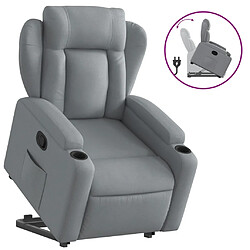 vidaXL Fauteuil inclinable Gris clair Tissu