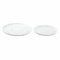 Centre de Table DKD Home Decor MDF Blanc Mandala Arabe (45 x 45 x 3 cm)