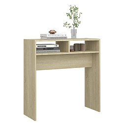 Avis vidaXL Table console chêne sonoma 78x30x80 cm bois d'ingénierie