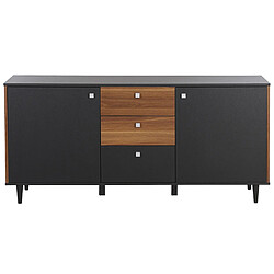 Acheter Beliani Commode noire et bois foncé KURO