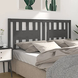 Maison Chic Tête de lit scandinave pour lit adulte,Meuble de chambre Gris 206x4x100 cm Bois massif de pin -MN36047