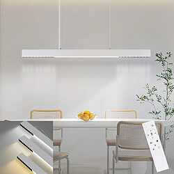 NETTLIFE Suspension LED 32W Blanc Diam.107CM Moderne Aluminium Dimmable Hauteur Réglable avec Longue Conception Linéaire pour Salle à Manger