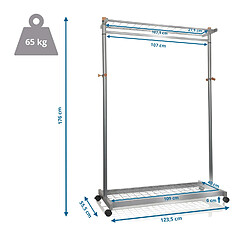 Acheter Chariot à vestiaire SPACE II Argent Acier Mobile hjh OFFICE