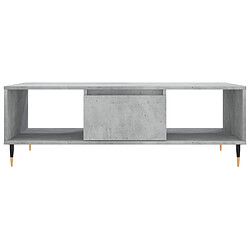 Acheter vidaXL Table basse gris béton 104x60x35 cm bois d'ingénierie