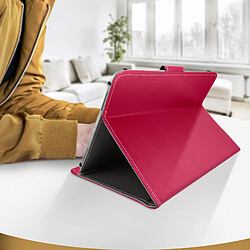 Avis Avizar Housse Tablette 10 Pouces Universelle Effet Cuir Vieilli Support Vidéo Fuchsia