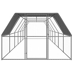 vidaXL Poulailler 3x12x2 m acier galvanisé