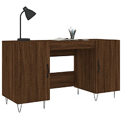 Avis Maison Chic Bureau,Table de travail,bureau de travail pour chambre chêne marron 140x50x75 cm bois d'ingénierie -GKD61536