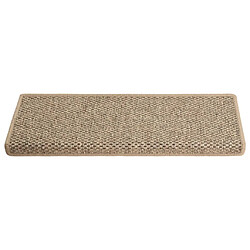 Avis vidaXL Tapis d'escalier autocollants 15 pcs 65x21x4 cm Beige foncé