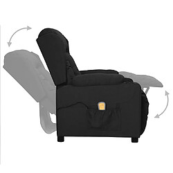 Acheter vidaXL Fauteuil de massage Noir Tissu