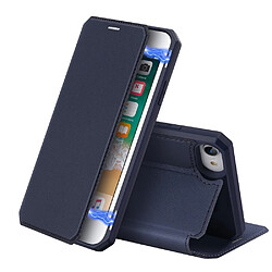 Dux Ducis Etui en PU flip auto-absorbé bleu pour votre Apple iPhone SE 2