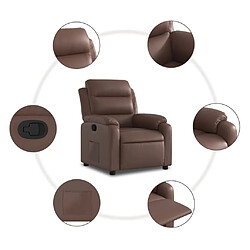 Acheter vidaXL Fauteuil inclinable Marron Similicuir