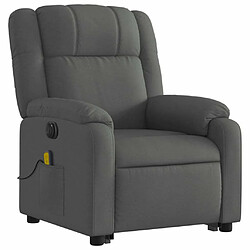 Avis Maison Chic Fauteuil Relax pour salon, Fauteuil inclinable de massage électrique Gris foncé Tissu -GKD56447