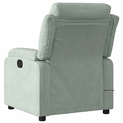 Acheter Maison Chic Fauteuil Relax pour salon, Fauteuil de massage inclinable gris clair velours -GKD41183