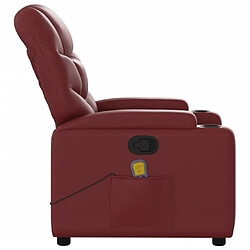 Acheter Maison Chic Fauteuil de massage inclinable,Fauteuil luxe de relaxation Rouge bordeaux Similicuir -MN96673