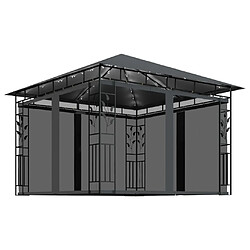 Maison Chic Tonnelle | Pergola avec moustiquaire et lumières LED 3x3x2,73m Anthracite -GKD78799